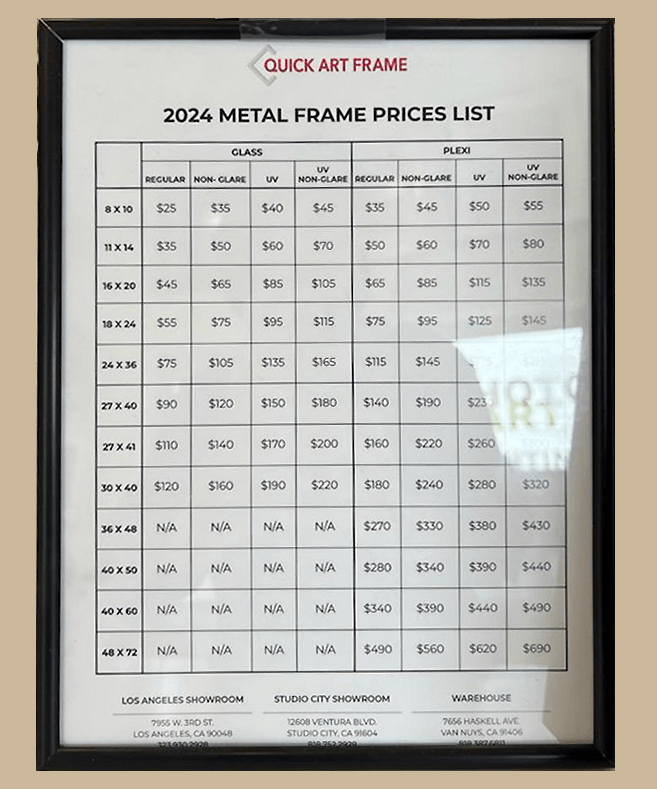 quick art frame promotion